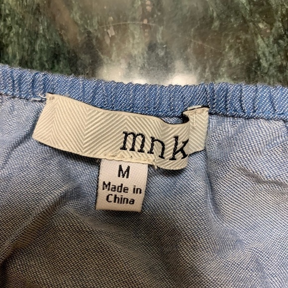 MNK  POC chambray blouson top, size M - Picture 5 of 5